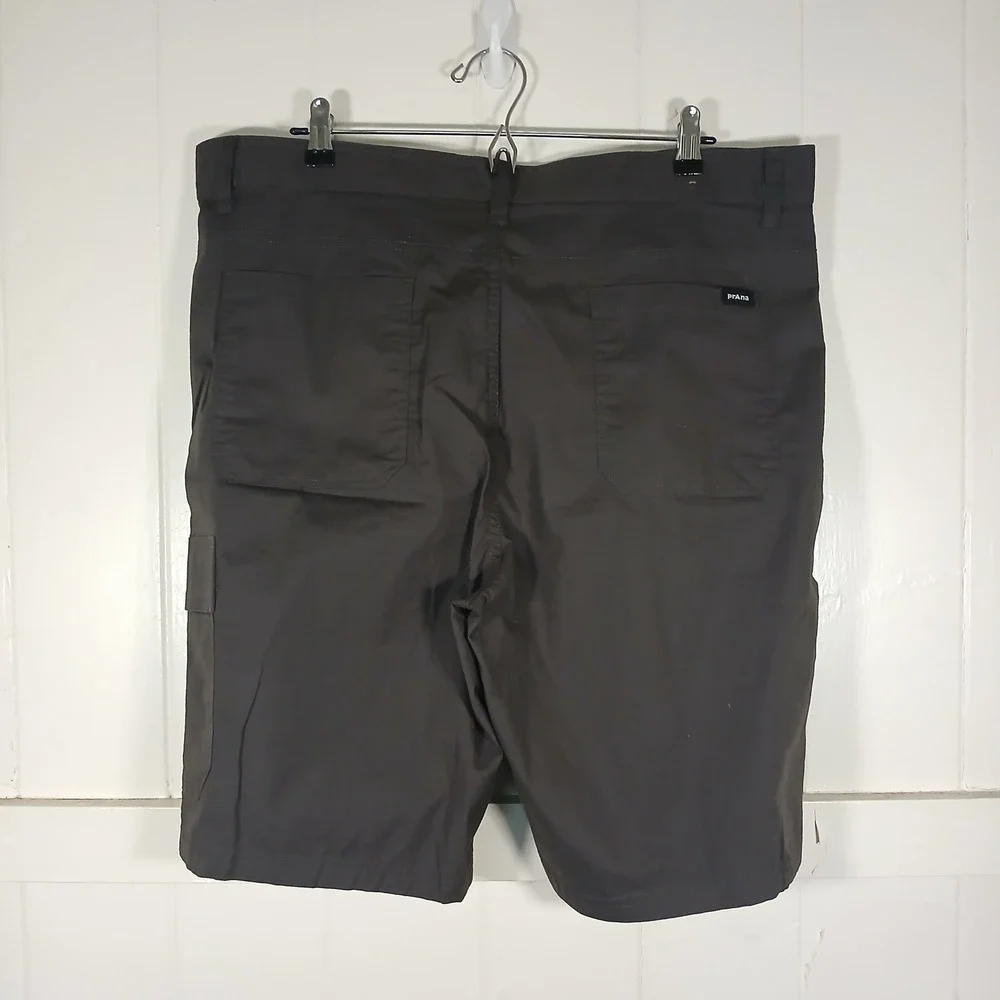 Prana Zion Shorts Mens 38 Grey Ripstop Cargo Hiking Outdoor 1968441